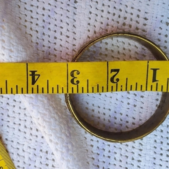 Vintage Brass Cuff and Bangle‎ Set - Picture 8 of 12